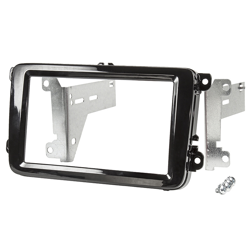 2 Din Radioeinbauset VW, SKODA, schwarz glänzend (Lack Highline)