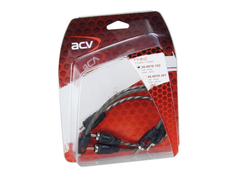 ACV TYRO RCA Y Adapter 2x Stecker 1 x Kupplung