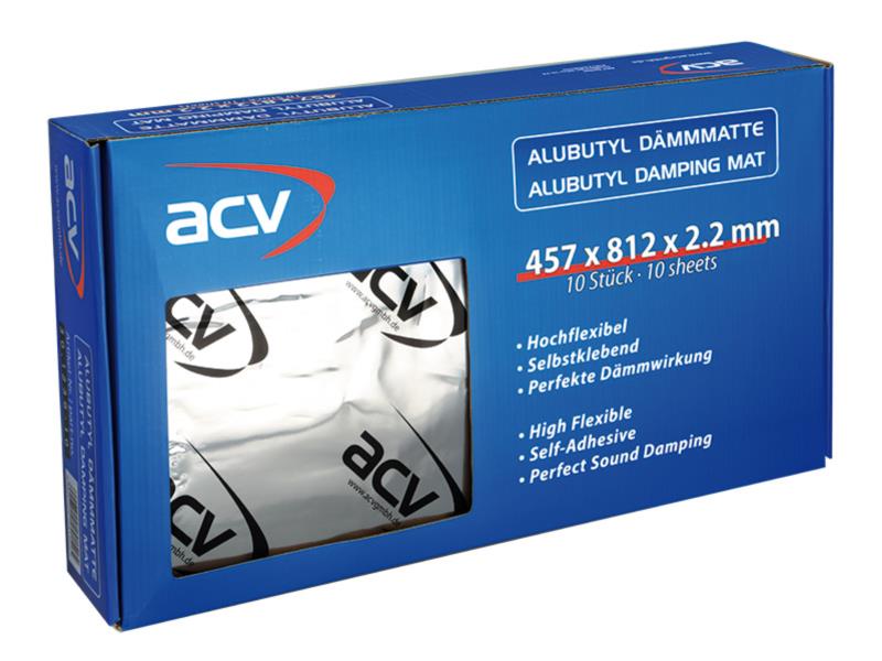 ACV Alu Butyl Dämmmatte (457 x 812 x 2.2 mm ) 10 Stück