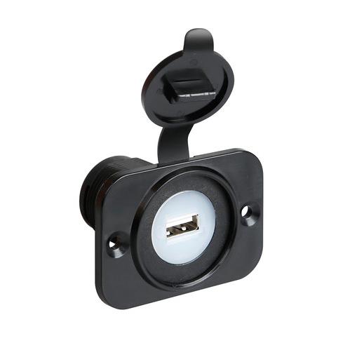 USB Einbaubuchse mit Schutzkappe
